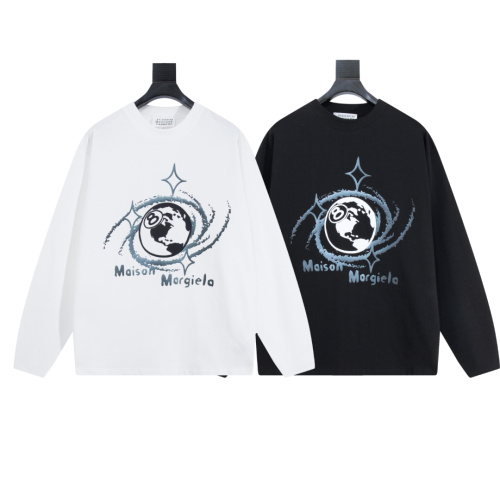 MM6 Maison Margiela Unisex Graphic Print Long Sleeve T-Shirt, Black/White