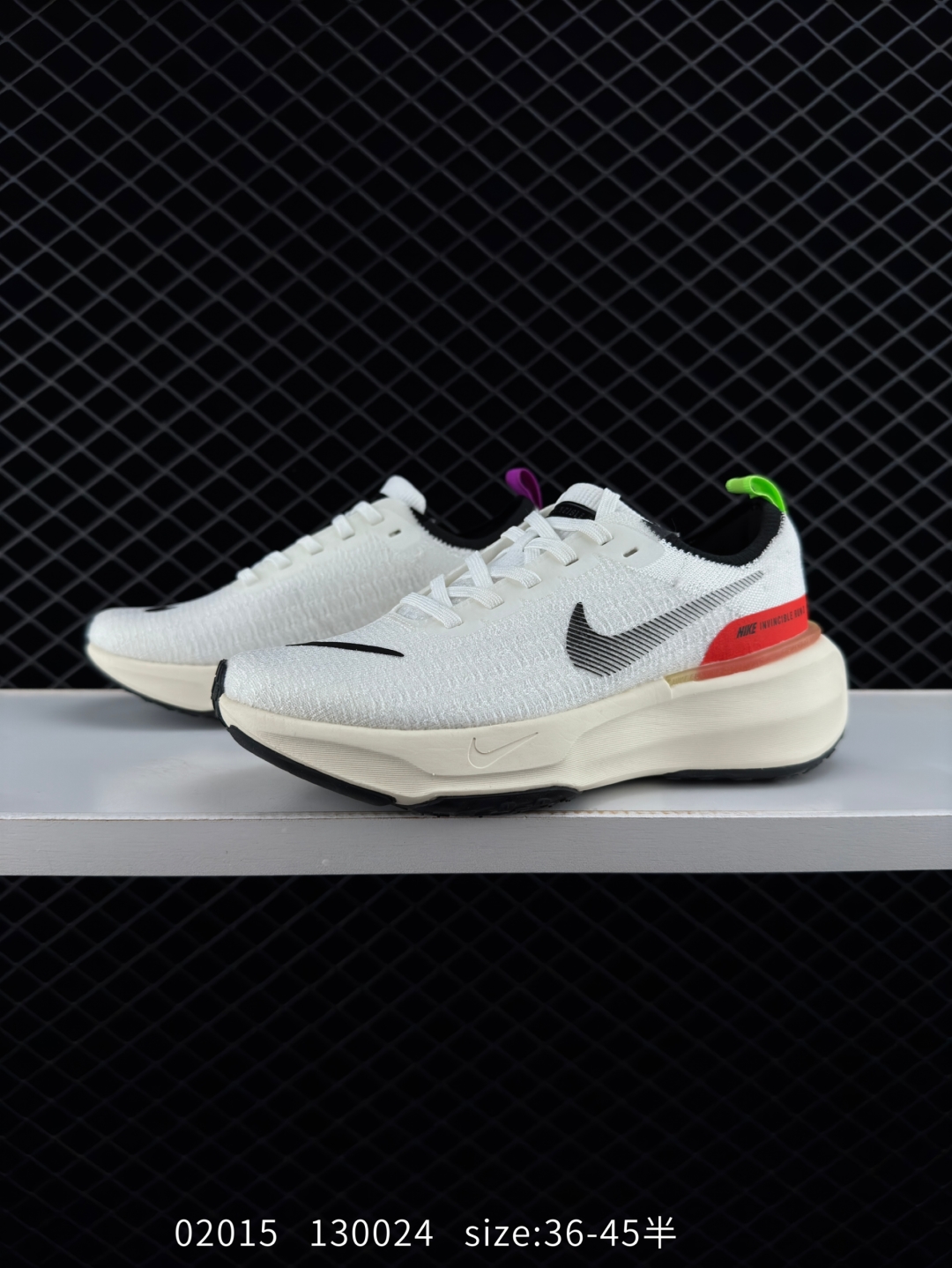 💰 120 Nike Zoomx Invincible Run FK 3休闲运动慢跑鞋
采用外露式Flyknit飞织面料鞋面材质 搭载ZoomX轻盈泡棉缓震科技中底
货号:DR2660-100
尺码:36 36.5 37.5 38 38.5 39 40 40.5 41 42 42.5 43 44 45
编码：130024