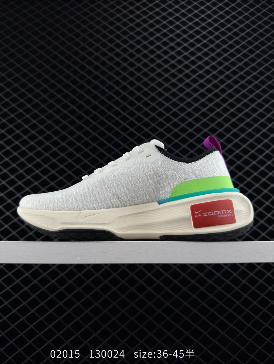 💰 120 Nike Zoomx Invincible Run FK 3休闲运动慢跑鞋
采用外露式Flyknit飞织面料鞋面材质 搭载ZoomX轻盈泡棉缓震科技中底
货号:DR2660-100
尺码:36 36.5 37.5 38 38.5 39 40 40.5 41 42 42.5 43 44 45
编码：130024