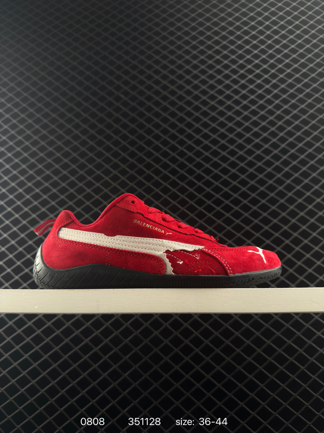 公司级✅巴黎联名The Open Product x Puma Speedcat 极速赛车系列彪马低帮生活休闲鞋 原装档案原数据纸版楦型 采用原厂固色翻毛皮鞋面材质 二次成型’猛帮‘成型工艺 官方货号:8471461633 ⚠️注意️(线头原版预留 剪短不能退换) 尺码:如图 编码:351128