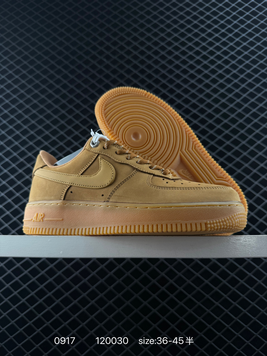 💰150
Nike Air Force 1 07 LV8 “Wheat / Flax” 牛皮 经典复古风格 防滑耐磨轻便 低帮 板鞋 男女同款 小麦色
货号：CJ9179 200
尺码如图所示
编码120030