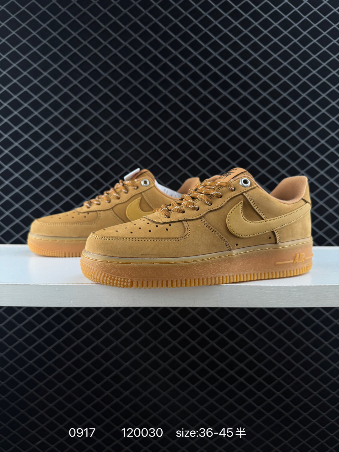 💰150
Nike Air Force 1 07 LV8 “Wheat / Flax” 牛皮 经典复古风格 防滑耐磨轻便 低帮 板鞋 男女同款 小麦色
货号：CJ9179 200
尺码如图所示
编码120030