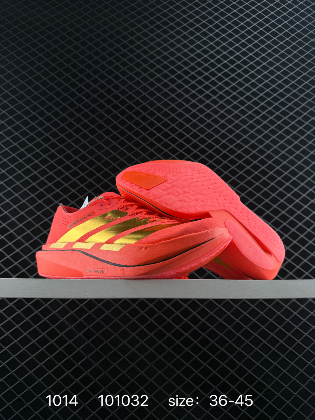 💰270
✅Adidas Adizero Pro Evo 2 阿迪达斯 舒适百搭防滑耐磨 低帮 休闲跑步鞋
中底配置方面搭载全掌Lightstrike Pro 
鞋面采用透气网面 契合日常训练鞋的定位
外底给到了橡胶 更加防滑耐磨
货号:IH5564
尺码:36 36.5 37 38 38.5 39 40 40.5 41 42 42.5 43 44 45
ID:101032  Size:36～45B