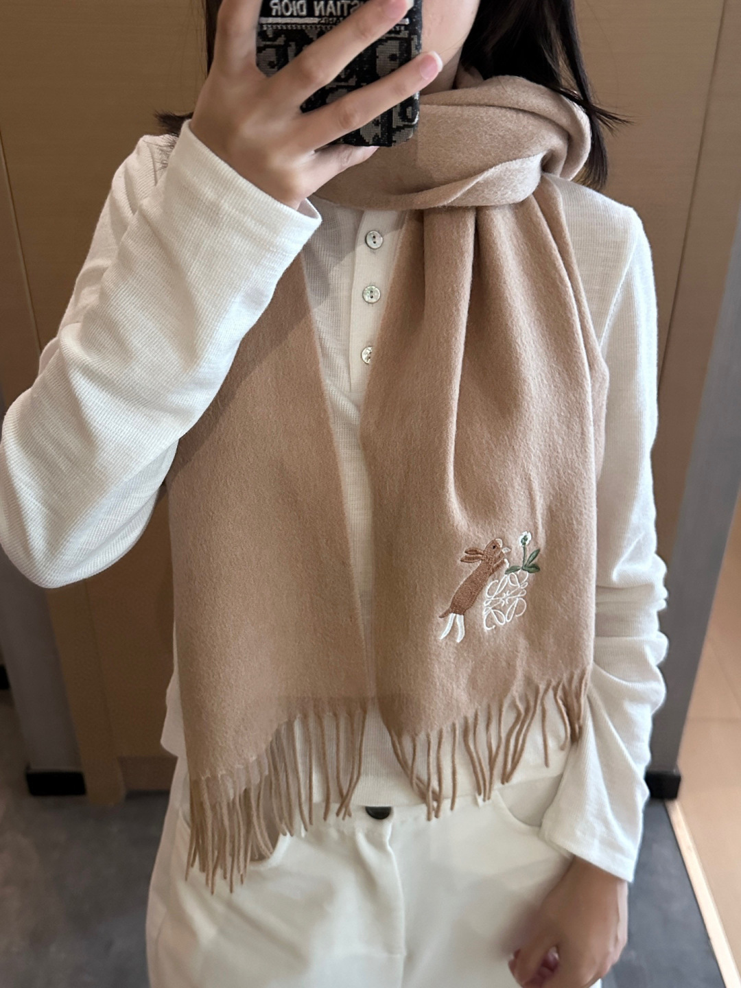 【▪Loewe · 罗意威难得一见的温柔配色，低调又不失优雅❗】重点推荐❗双面配色，一条围巾两种风格搭配