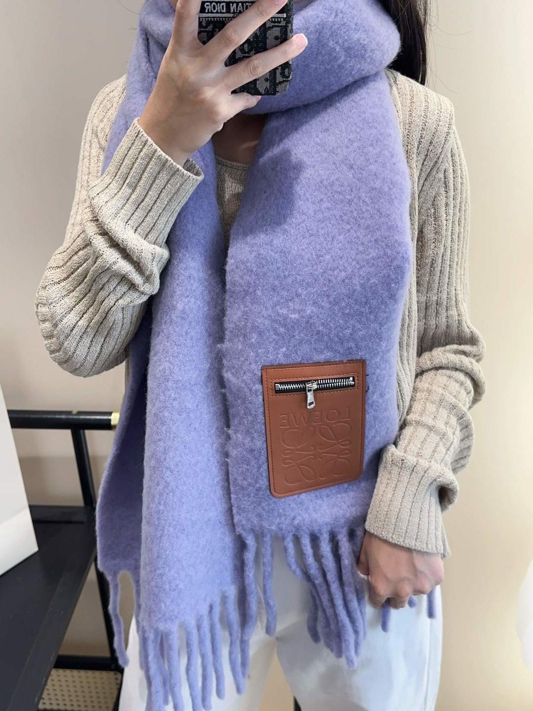 ▪❤️️罗意威超美新款马海毛围巾！超级推荐入手！】质感好货！主打的马海毛围巾~据说超难买哦！！打了好多次