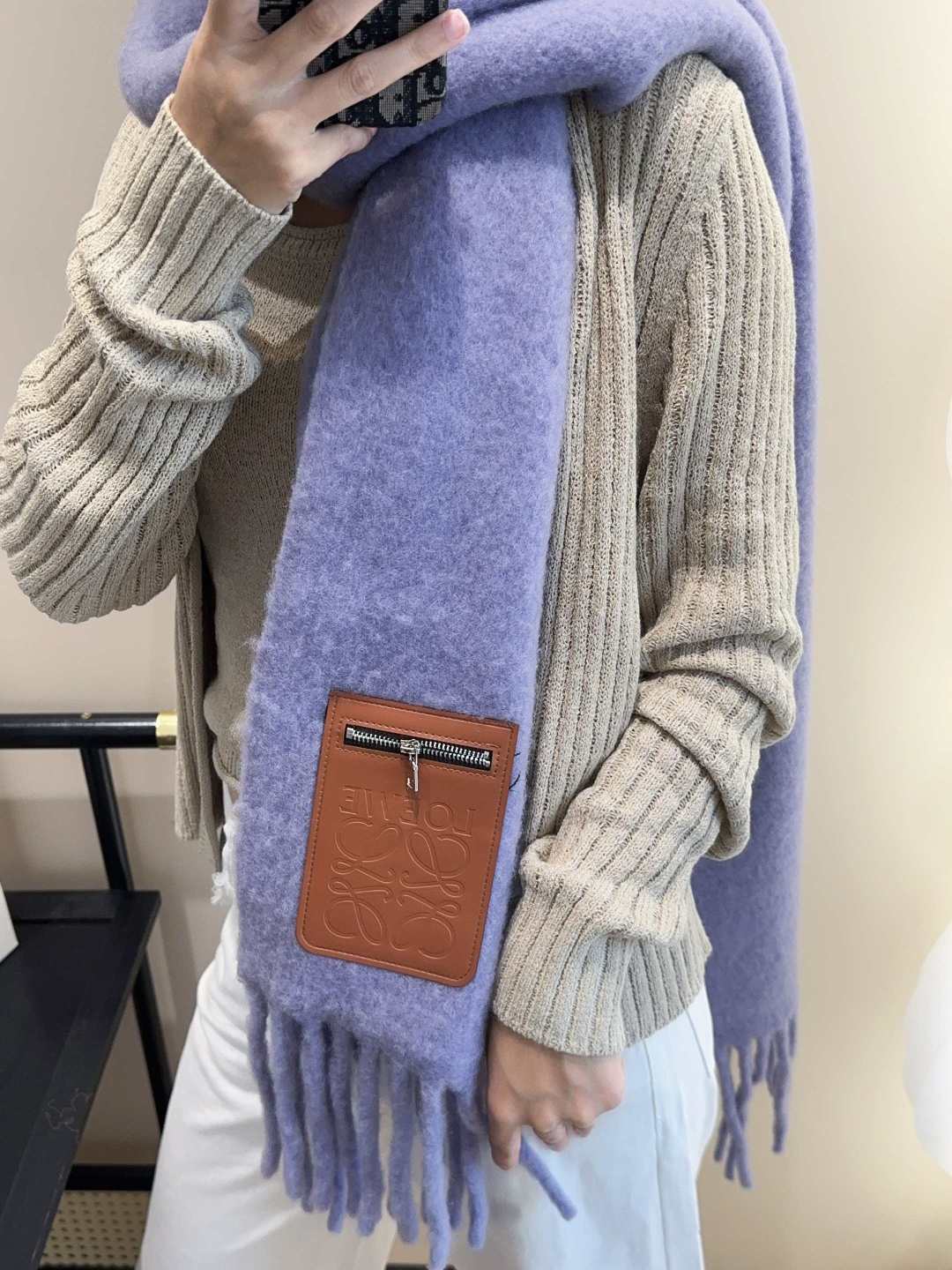 ▪❤️️罗意威超美新款马海毛围巾！超级推荐入手！】质感好货！主打的马海毛围巾~据说超难买哦！！打了好多次