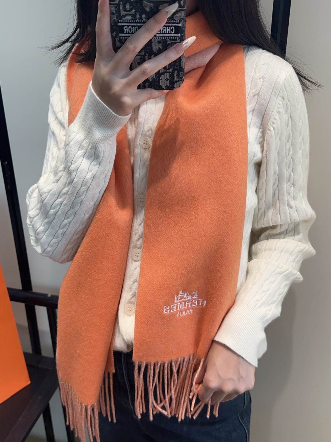 【▪️家属福利来了！！爱马仕高端重磅男士围巾！】怒赞推荐，激动~！！下手绝对要快，同步专柜，最高端的男士