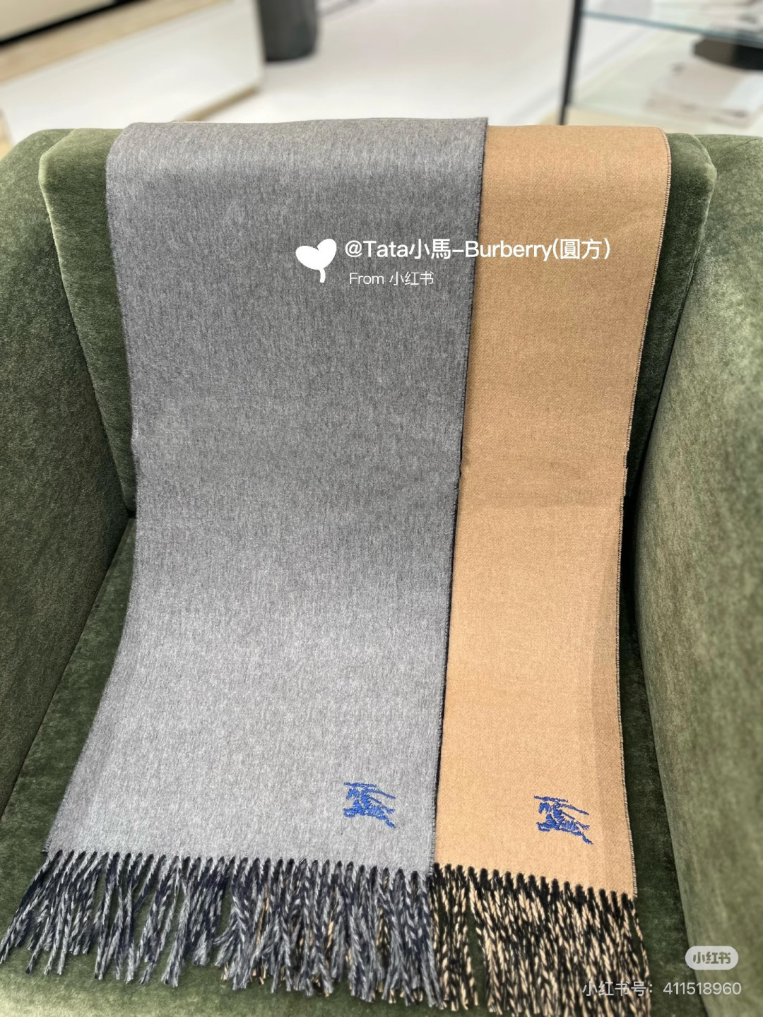🆕  Burberry · 巴宝莉围巾❗️好看的要疯掉了，太有型太有魅力了❗️❗️非常斯文时尚的秋冬单品！真的很喜欢，非