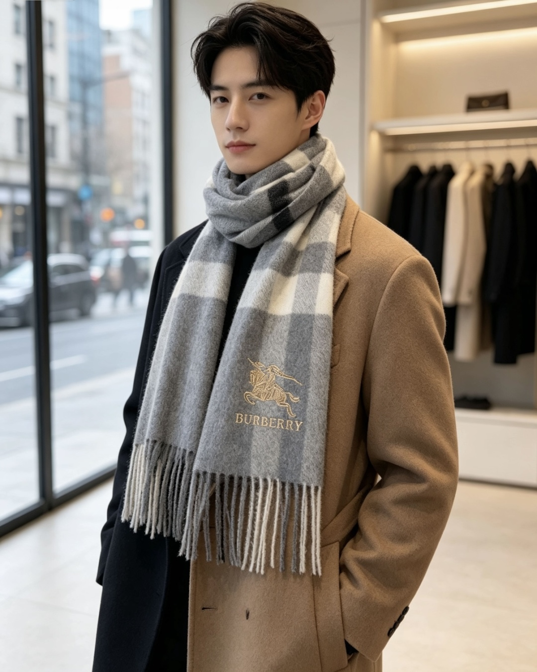 🆕  Burberry · 巴宝莉围巾❗️好看的要疯掉了，太有型太有魅力了❗️❗️非常斯文时尚的秋冬单品！真的很喜欢，非