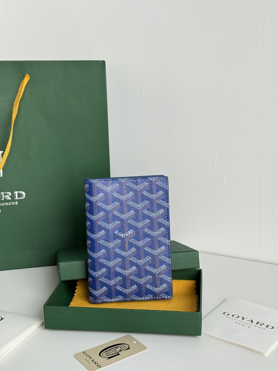 Goyard Blue Classic Passport Holder Wallet Card Case - Travel Essential 1 cmp i1746445820626 5604 0 0