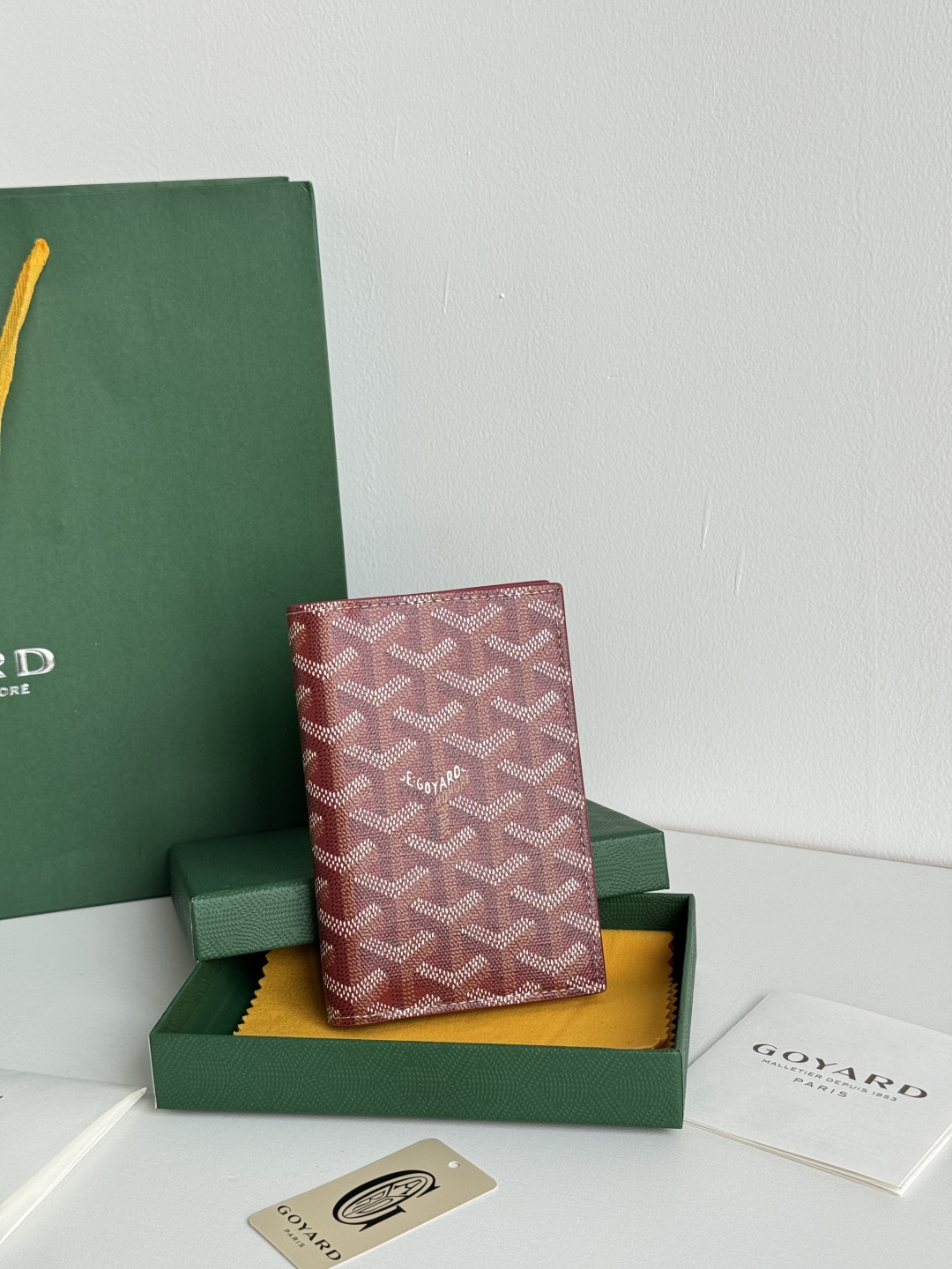 Goyard Classic Passport Holder Wallet Card Case Travel Accessory, Bordeaux 1 cmp i1746445842643 665 0 0