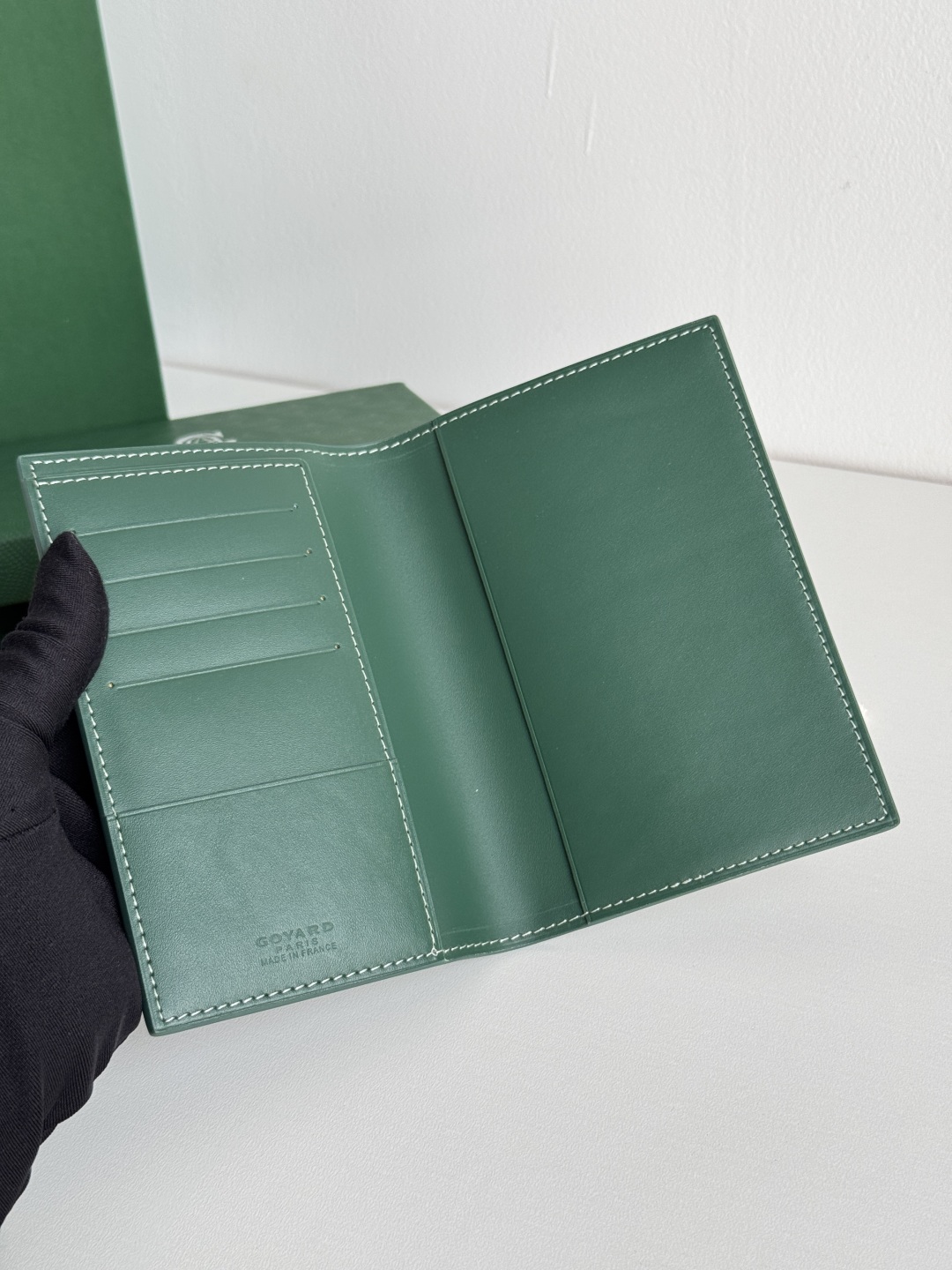 Goyard Classic Passport Holder Wallet in Green Goyardine Canvas 8 cmp i1746445884042 2194 0 6