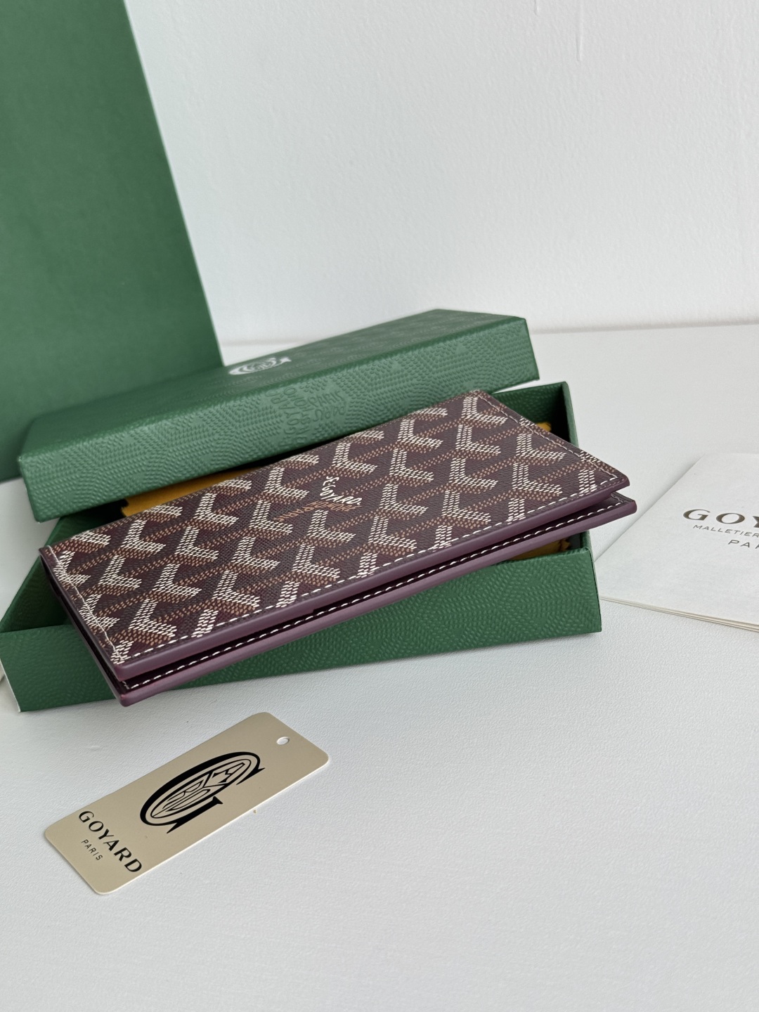 Goyard Classic Passport Holder Wallet with Card Slots, Burgundy Brown 5 cmp i1746445952892 7817 0 3
