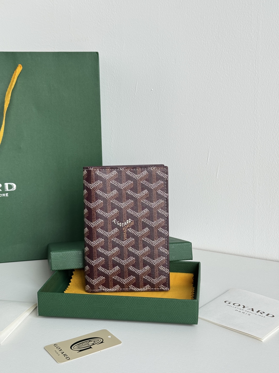 Goyard Classic Passport Holder Wallet with Card Slots, Burgundy Brown 2 cmp i1746445952893 1448 0 0