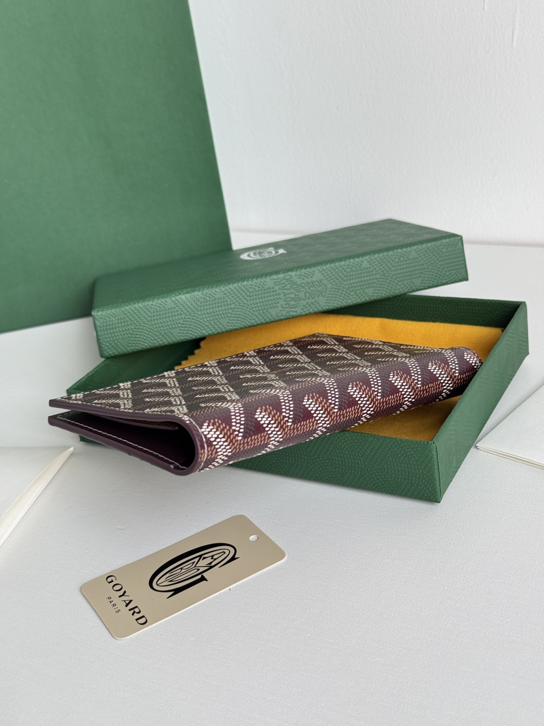 Goyard Classic Passport Holder Wallet with Card Slots, Burgundy Brown 7 cmp i1746445952894 7778 0 5
