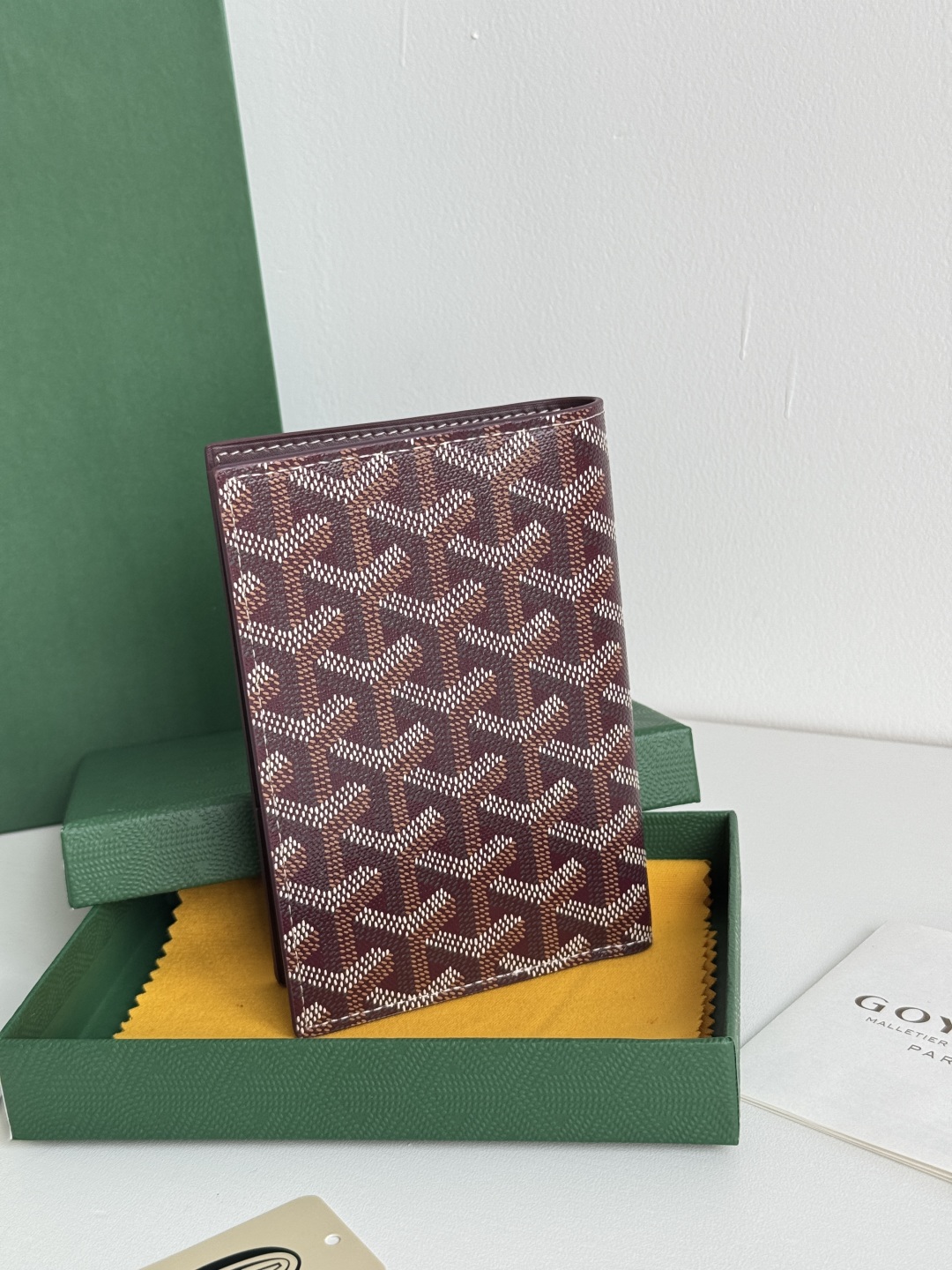 Goyard Classic Passport Holder Wallet with Card Slots, Burgundy Brown 4 cmp i1746445952912 7164 0 2