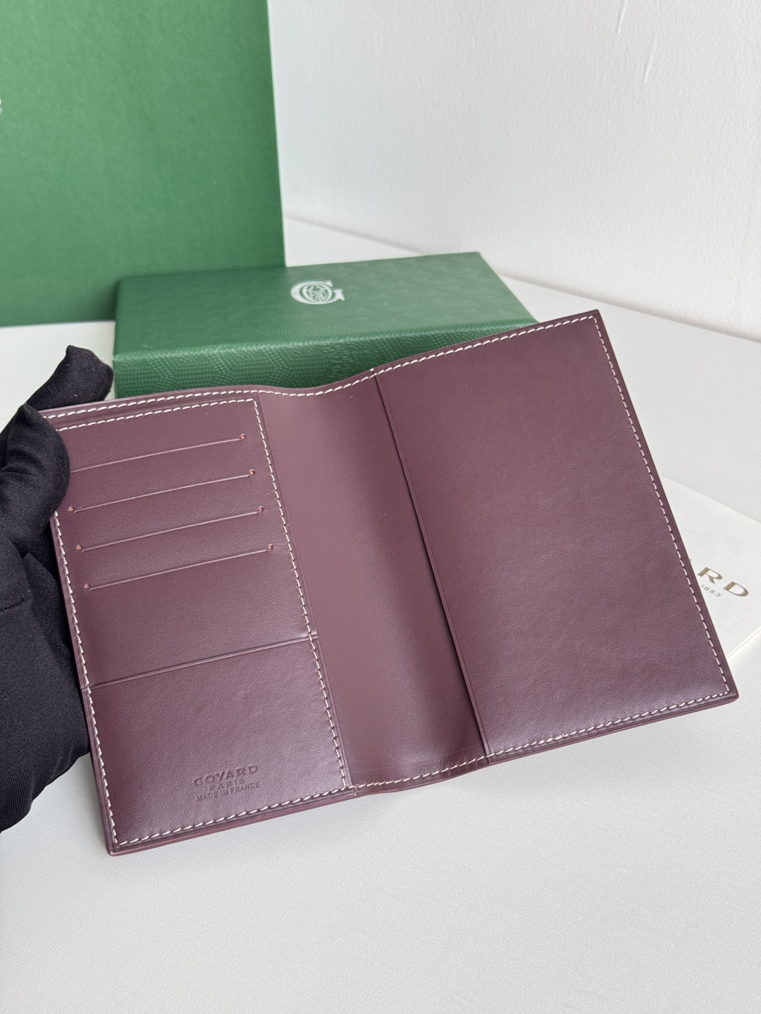 Goyard Classic Passport Holder Wallet with Card Slots, Burgundy Brown 8 cmp i1746445955627 9772 0 6