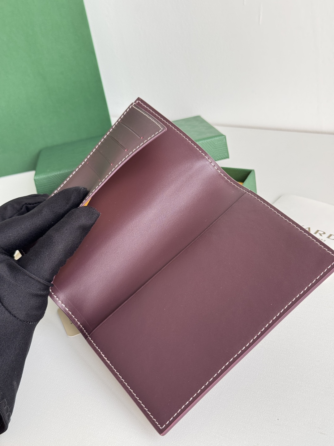 Goyard Classic Passport Holder Wallet with Card Slots, Burgundy Brown 9 cmp i1746445955639 3383 0 7