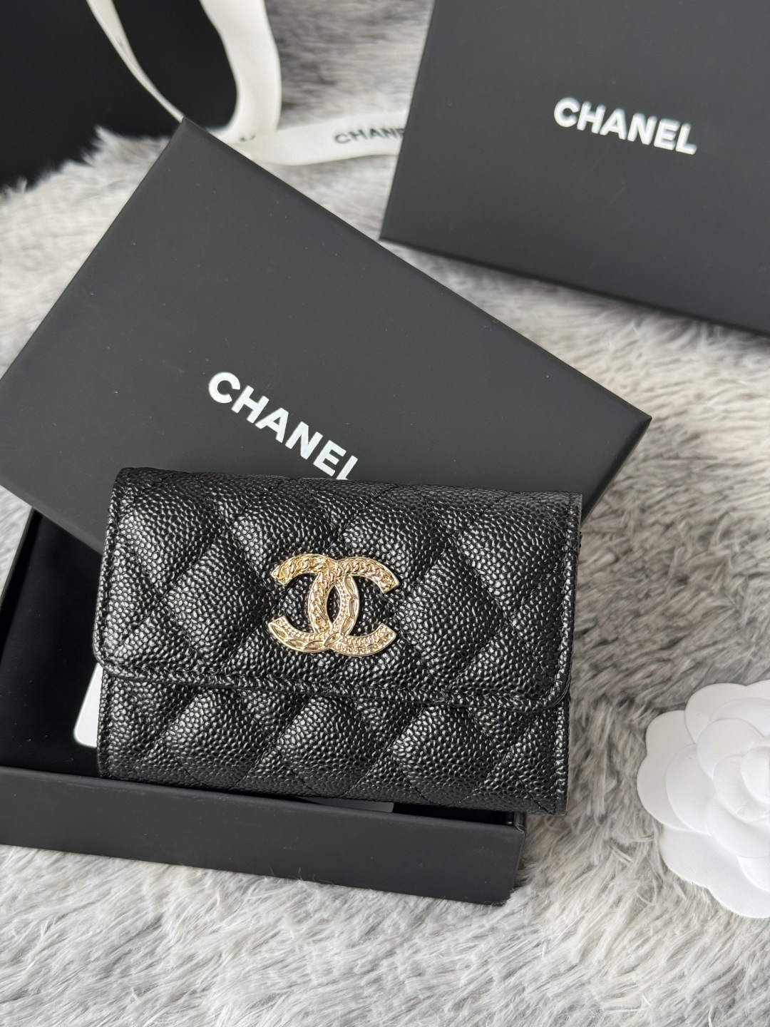 🆕型号ap-3047CHANEL 22k浮雕五金，新双C大lgo带有精致复刻味，非常美丽，官网最新🆕卡包