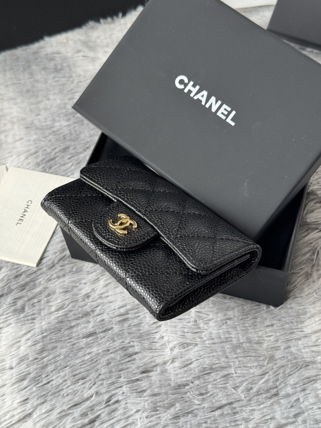 🆕CHANEL羊皮/鱼子酱，大小球纹 经典系列  黑色 /金色 银色 五金 独家实拍    经典cf小卡