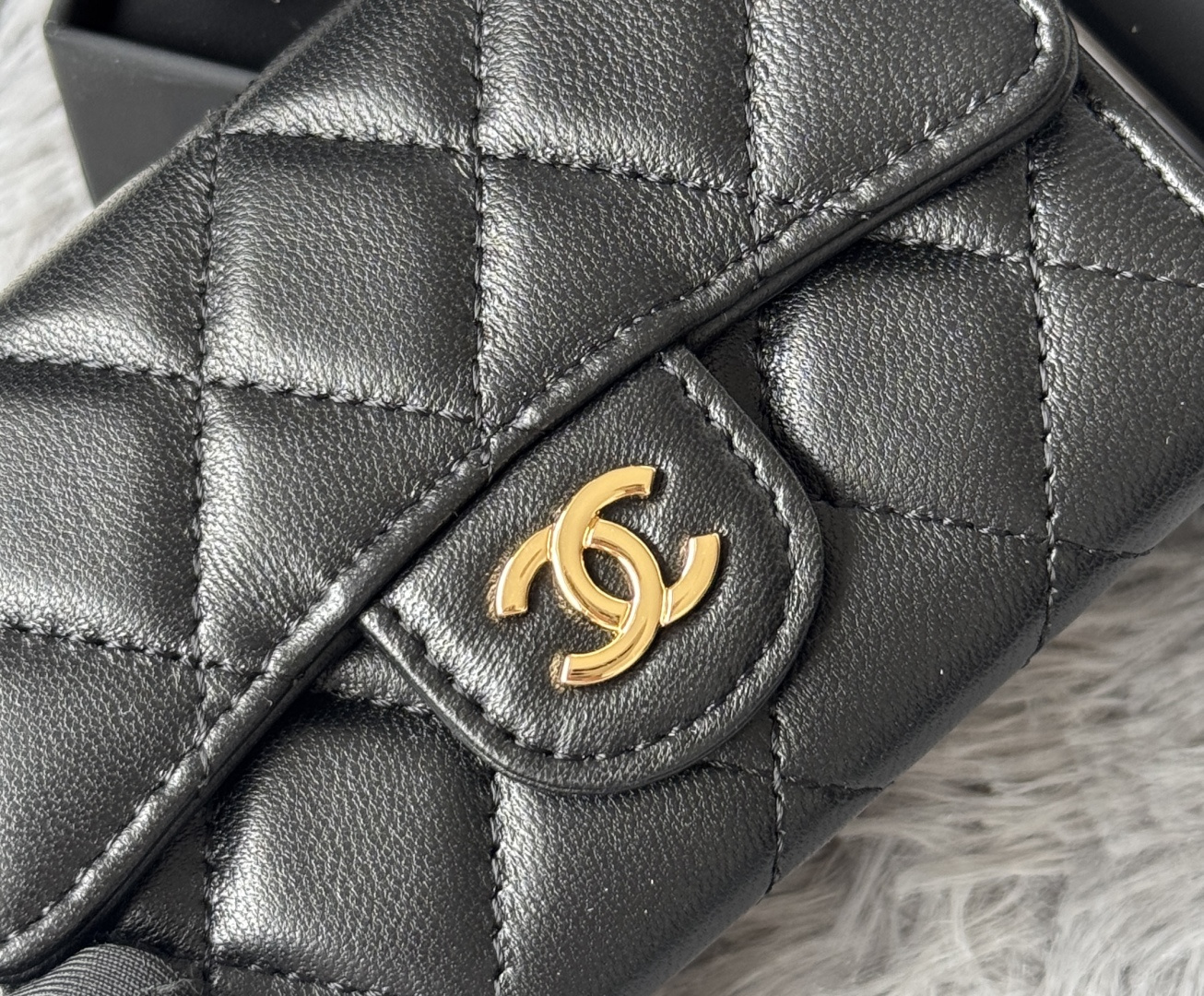 🆕CHANEL羊皮/鱼子酱，大小球纹 经典系列  黑色 /金色 银色 五金 独家实拍    经典cf小卡