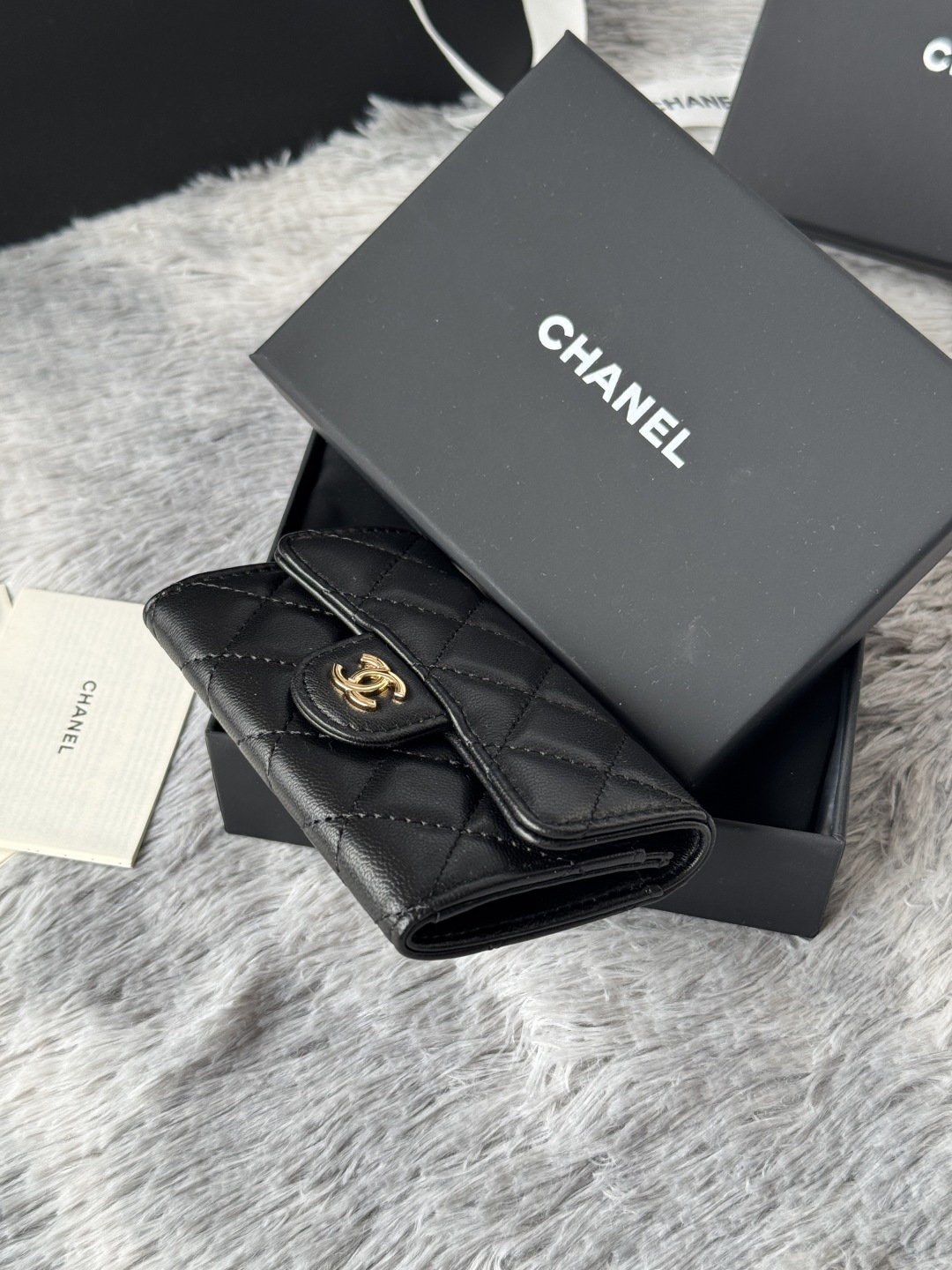 🆕CHANEL羊皮/鱼子酱，大小球纹 经典系列  黑色 /金色 银色 五金 独家实拍    经典cf小卡