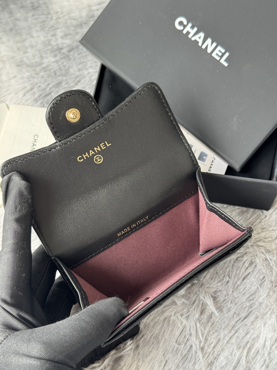 🆕CHANEL羊皮/鱼子酱，大小球纹 经典系列  黑色 /金色 银色 五金 独家实拍    经典cf小卡