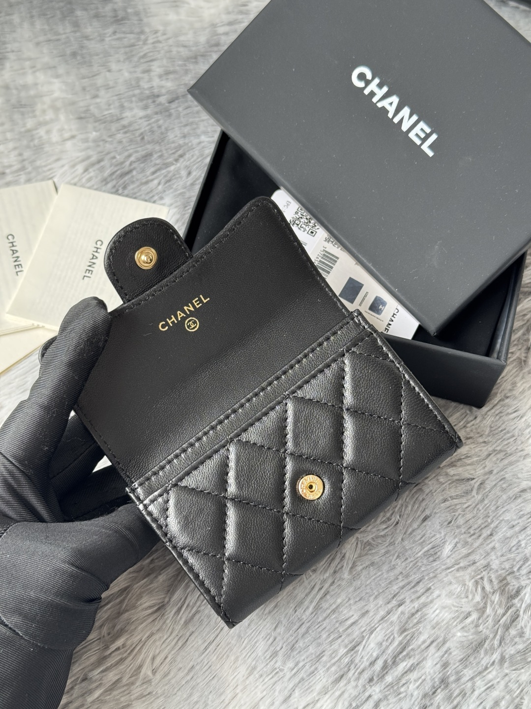 🆕CHANEL羊皮/鱼子酱，大小球纹 经典系列  黑色 /金色 银色 五金 独家实拍    经典cf小卡