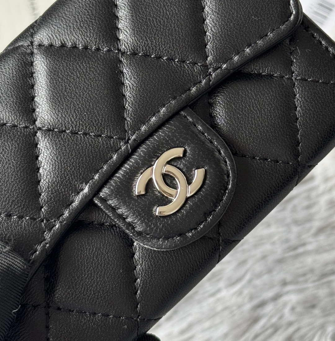 🆕CHANEL羊皮/鱼子酱，大小球纹 经典系列  黑色 /金色 银色 五金 独家实拍    经典cf小卡
