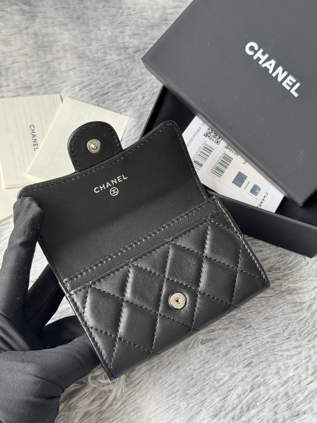 🆕CHANEL羊皮/鱼子酱，大小球纹 经典系列  黑色 /金色 银色 五金 独家实拍    经典cf小卡