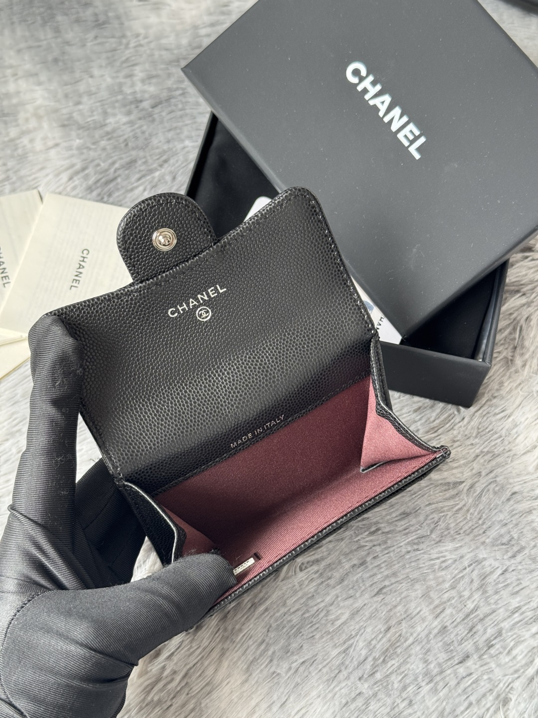 🆕CHANEL羊皮/鱼子酱，大小球纹 经典系列  黑色 /金色 银色 五金 独家实拍    经典cf小卡