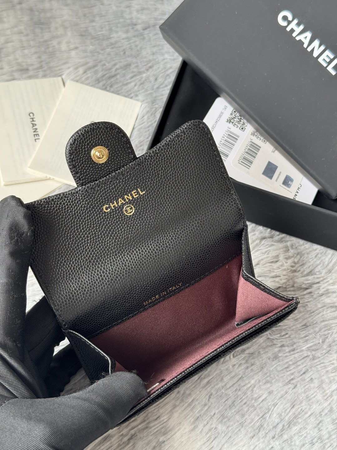 🆕CHANEL羊皮/鱼子酱，大小球纹 经典系列  黑色 /金色 银色 五金 独家实拍    经典cf小卡