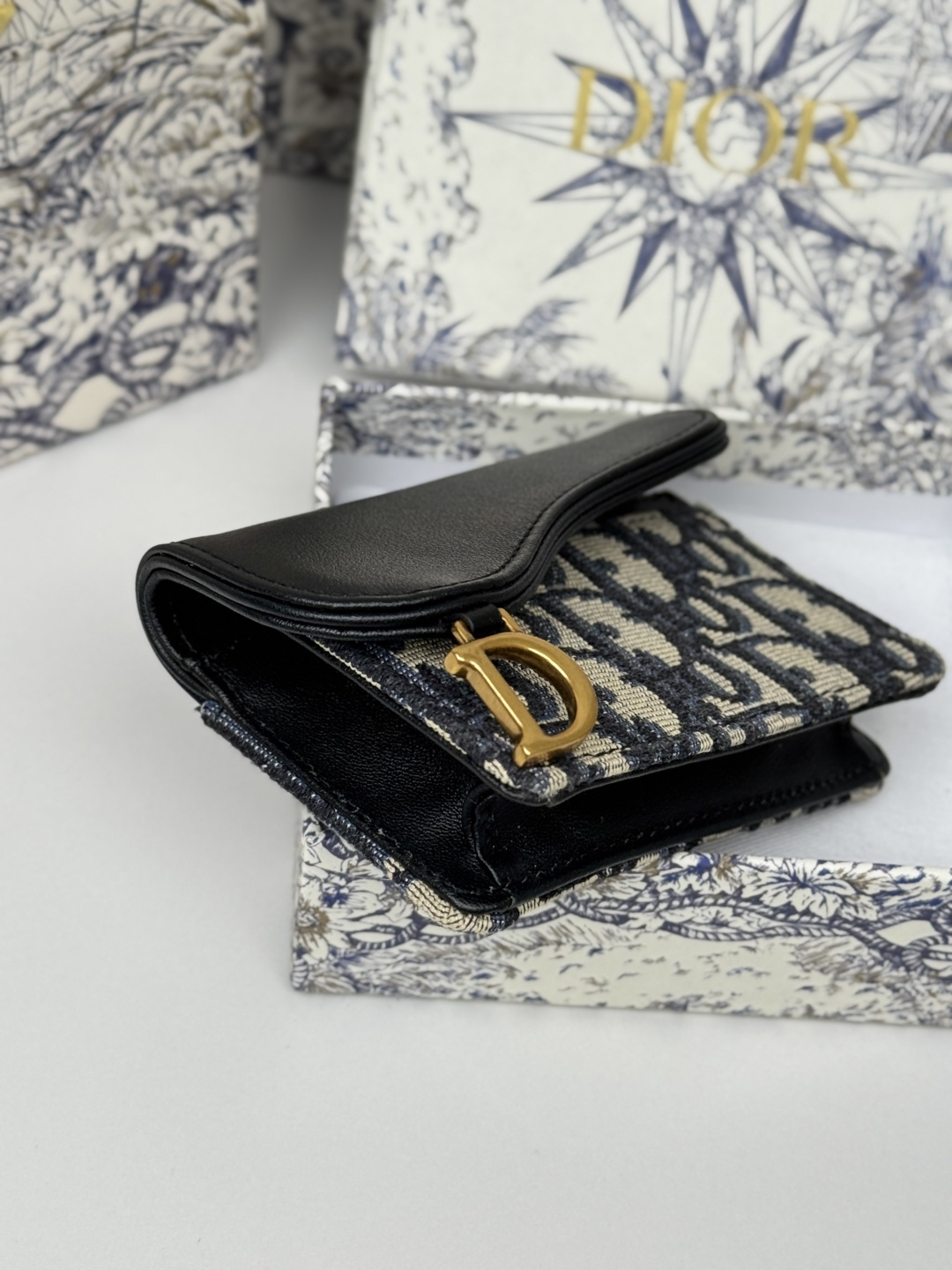 Dior 专用面料D家新款马鞍小卡包 小小一只
