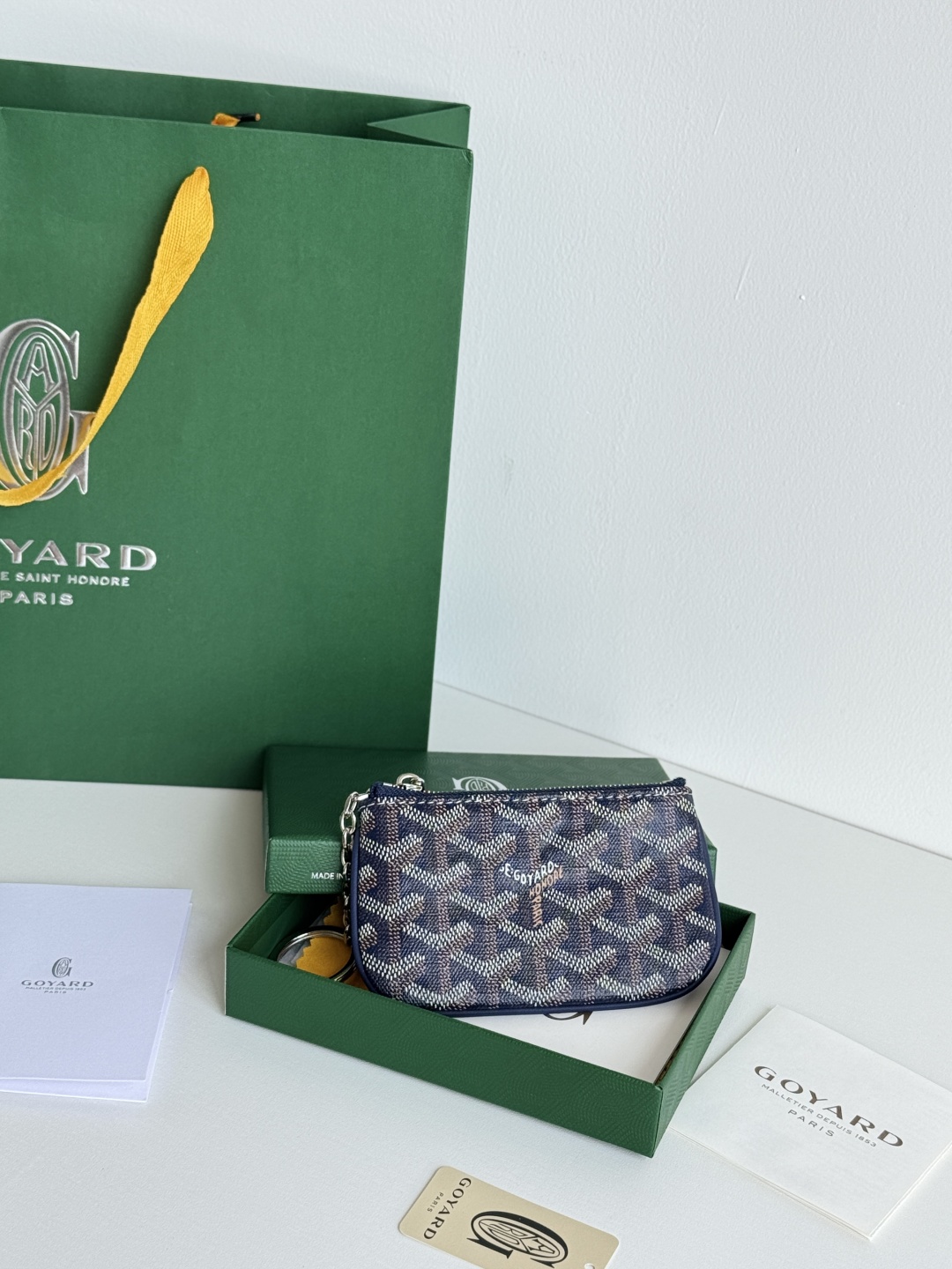 Goyard Sénat Nano Key Pouch Cardholder, 9 cm x 1 cm x 13 cm, Navy Blue 2 cmp i1749210648291 2902 0 0