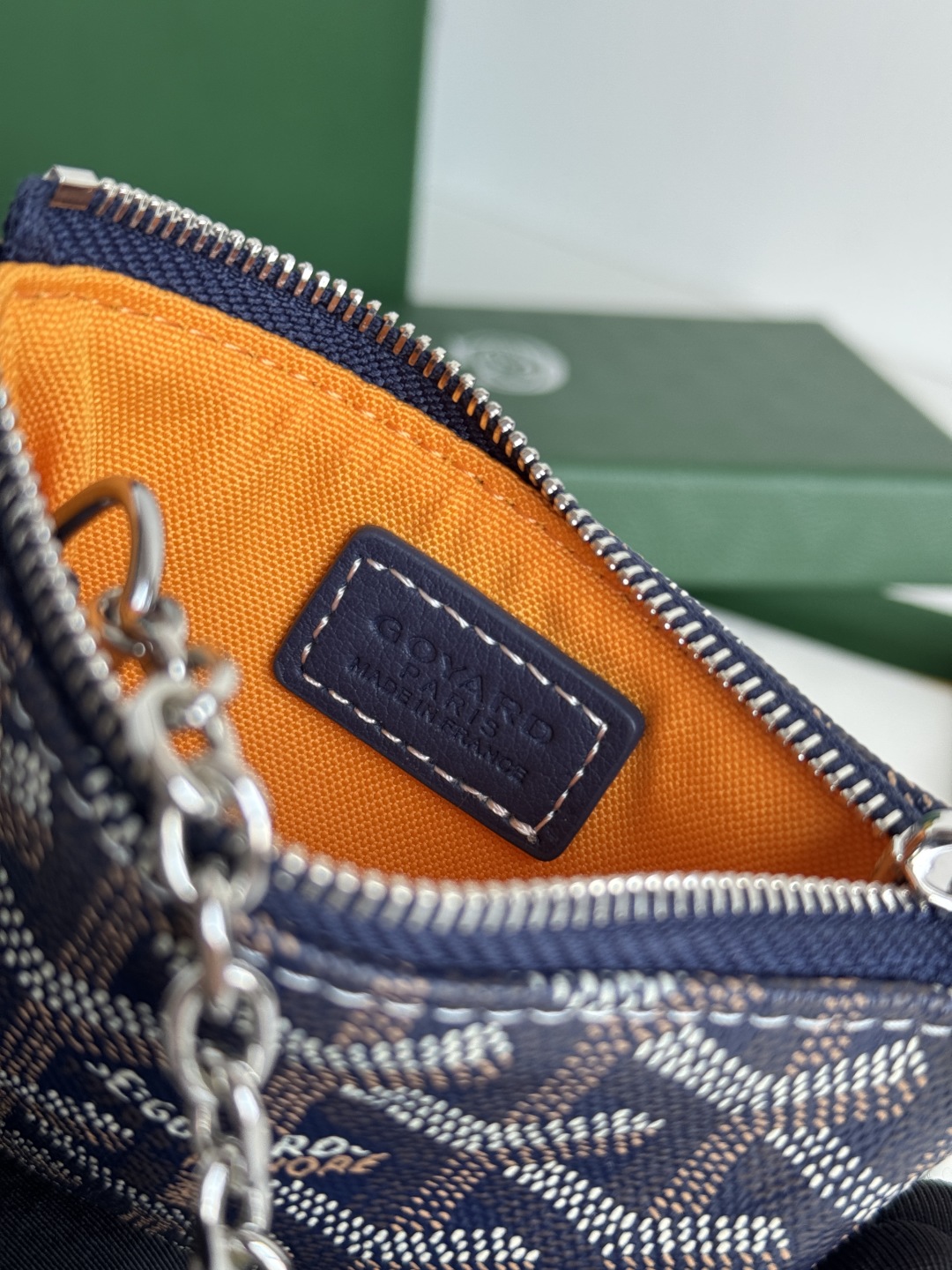 Goyard Sénat Nano Key Pouch Cardholder, 9 cm x 1 cm x 13 cm, Navy Blue 10 cmp i1749210648900 6375 0 8