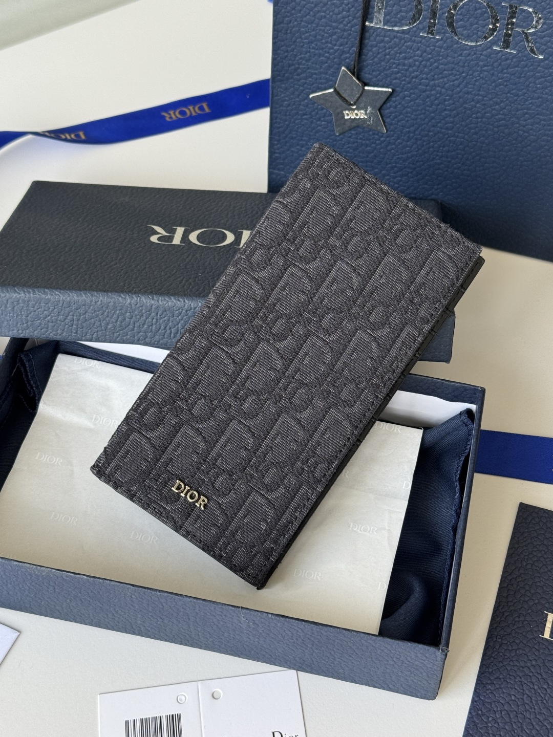 Dior 米色和黑色 Oblique 印花面料