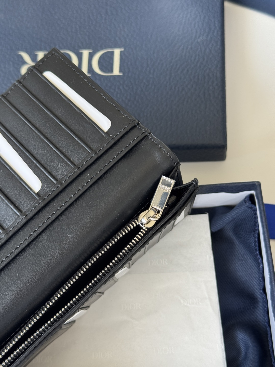 Dior 米色和黑色 Oblique 印花面料