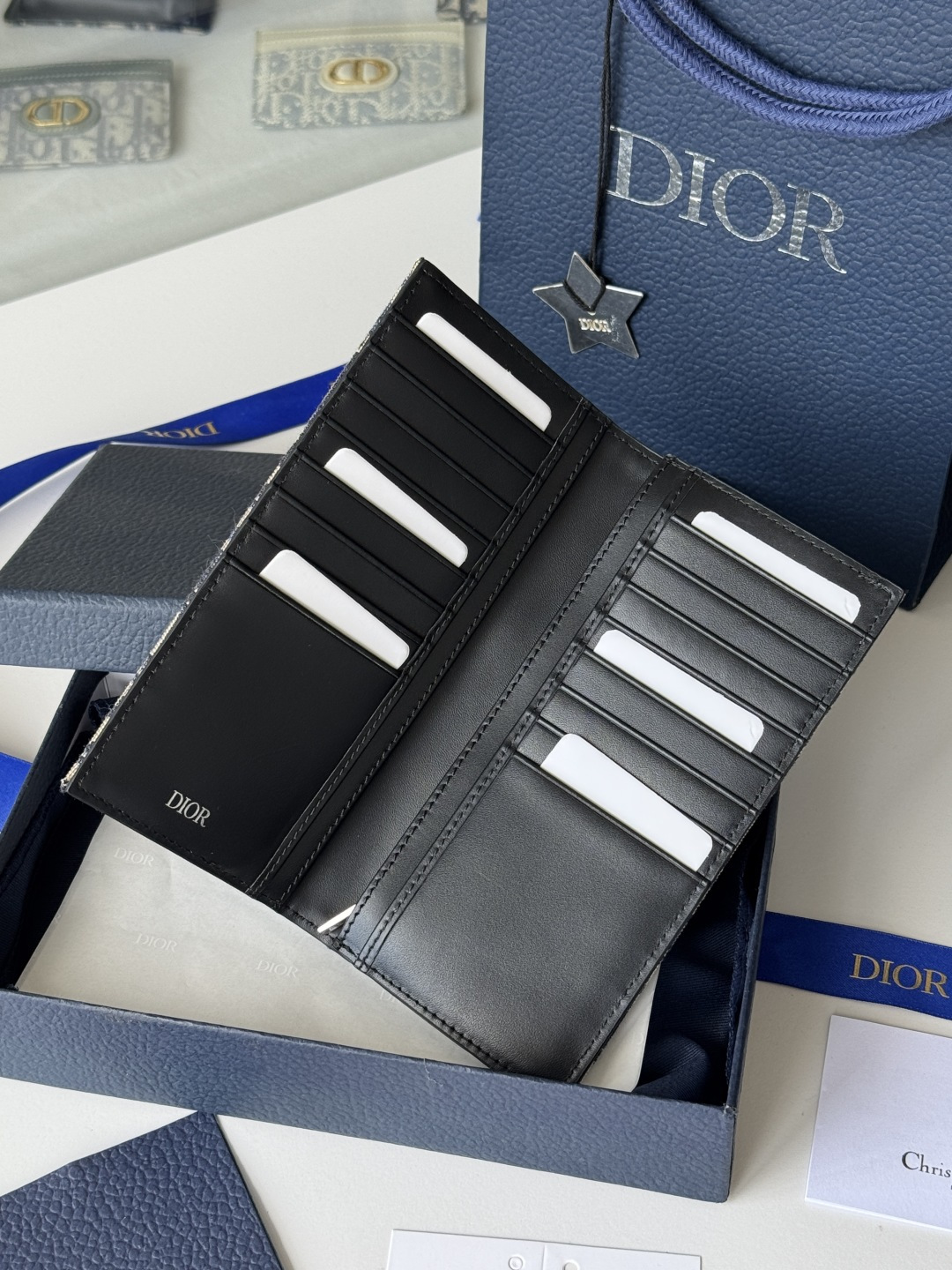 Dior 米色和黑色 Oblique 印花面料