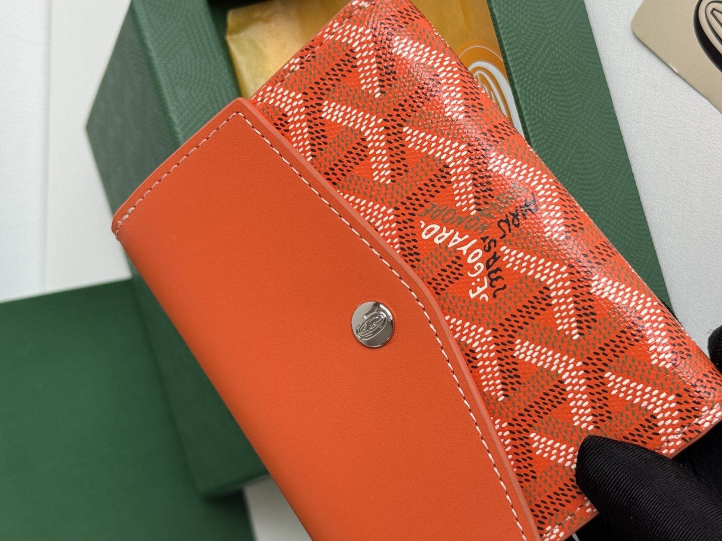 Goyard Saint-Gabriel Orange Wallet - Card Holder, Compact Trifold Design 7 cmp i1752306541186 9186 0 5