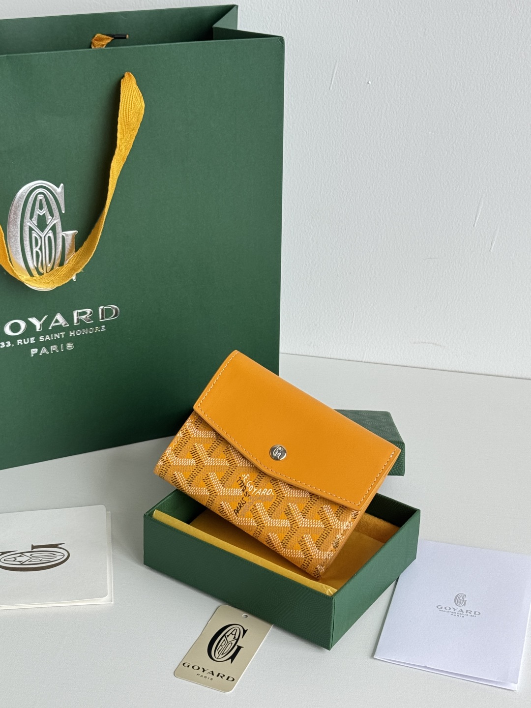 Goyard Saint-Gabriel Yellow Wallet Key Pouch Card Holder in Goyardine Canvas 2 cmp i1752308426889 4196 0 0