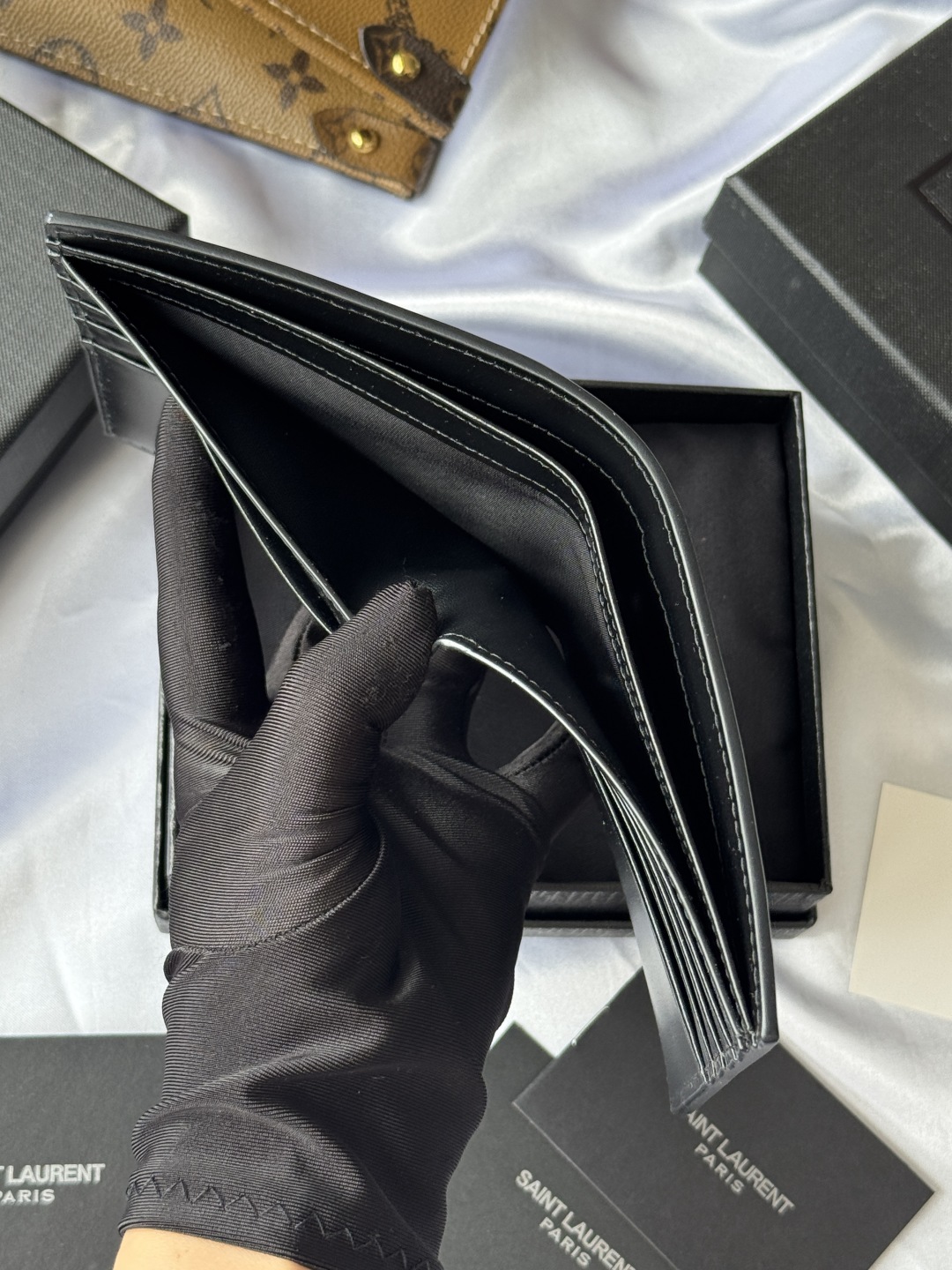 Saint Laurent Black Leather Monogram Bifold Wallet with Gold Hardware 10 cmp i1753073940175 9303 0 8