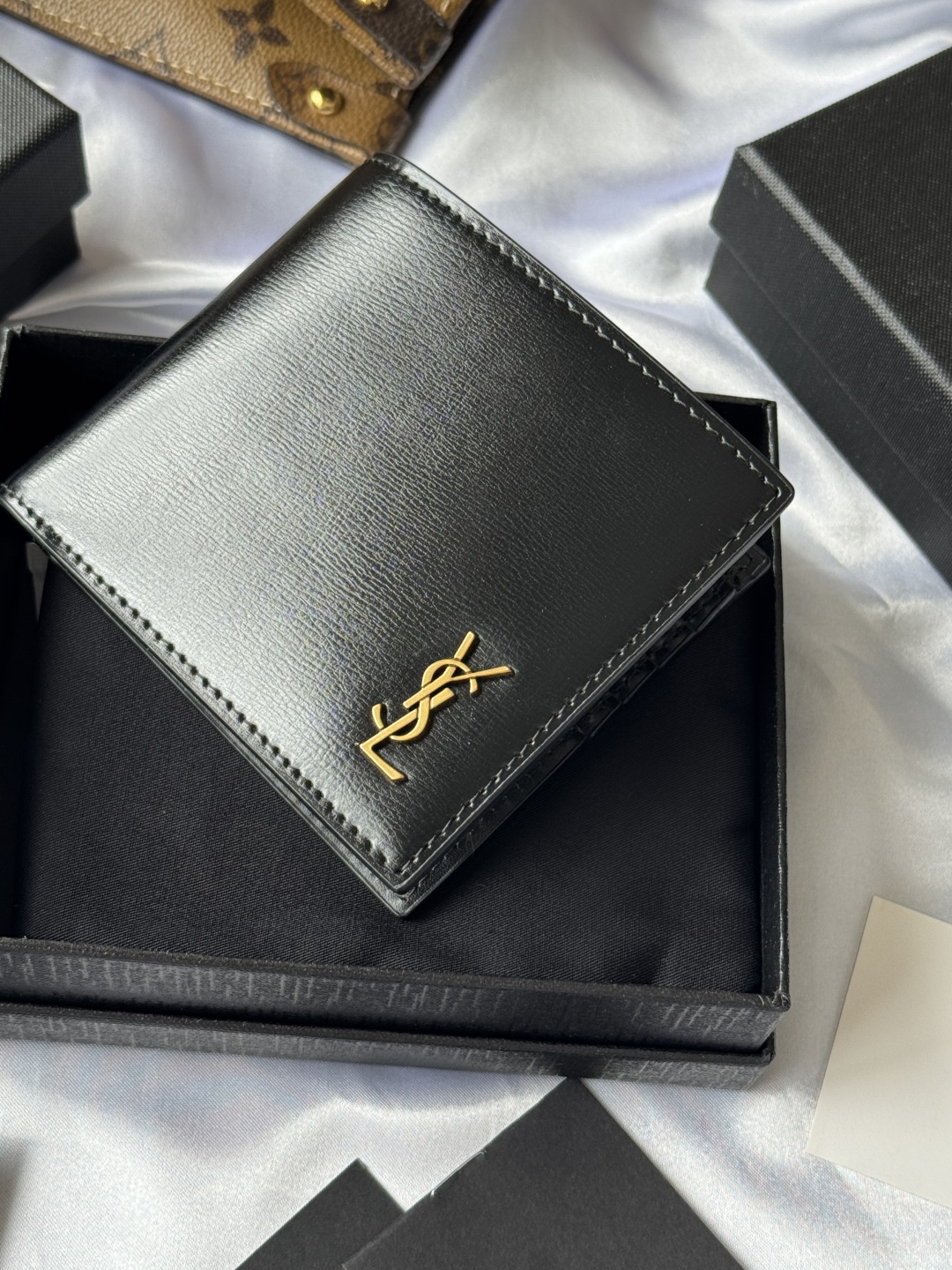 Saint Laurent Black Leather Monogram Bifold Wallet with Gold Hardware 6 cmp i1753073940202 167 0 4