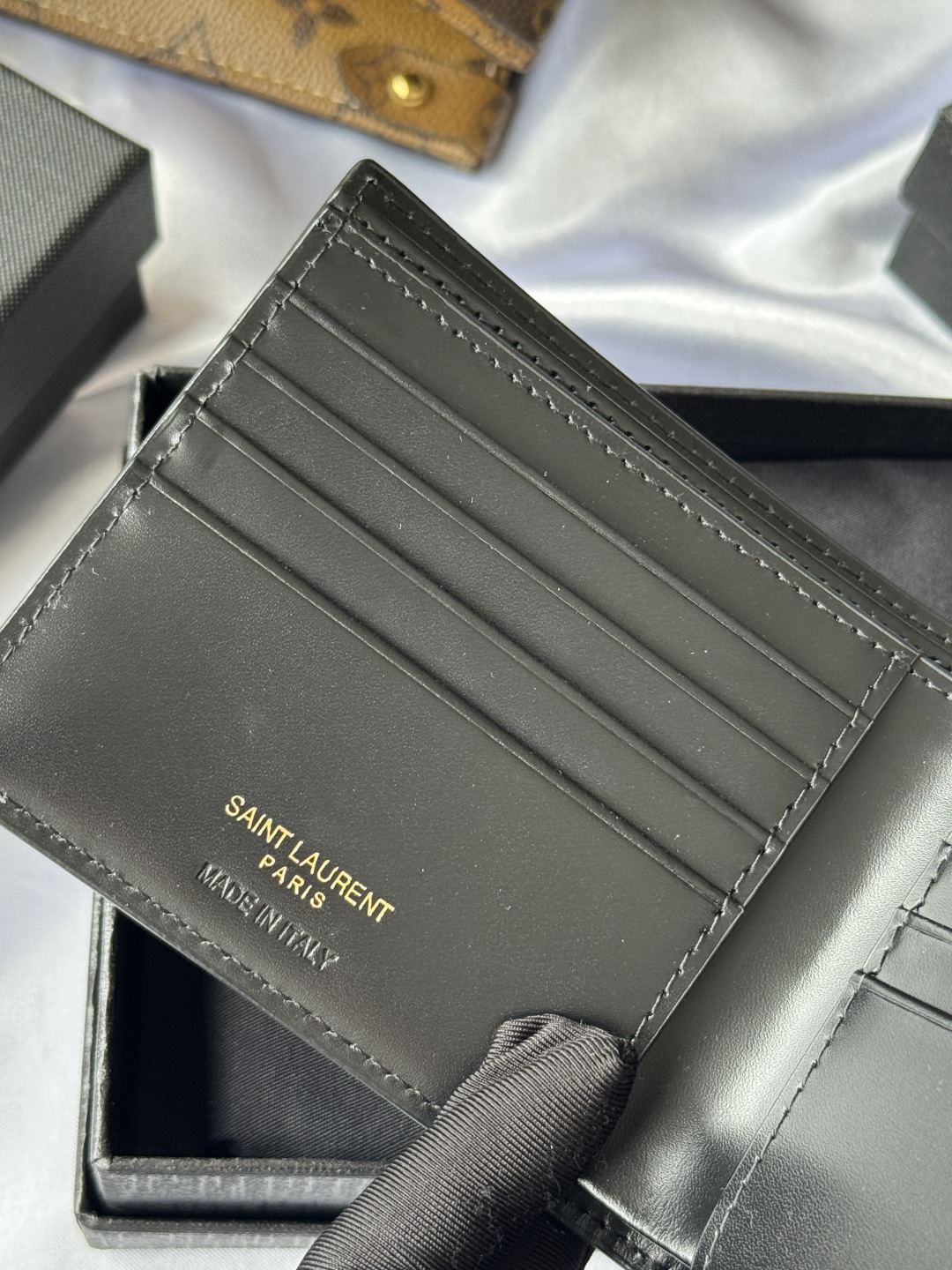 Saint Laurent Black Leather Monogram Bifold Wallet with Gold Hardware 9 cmp i1753073942504 7223 0 7