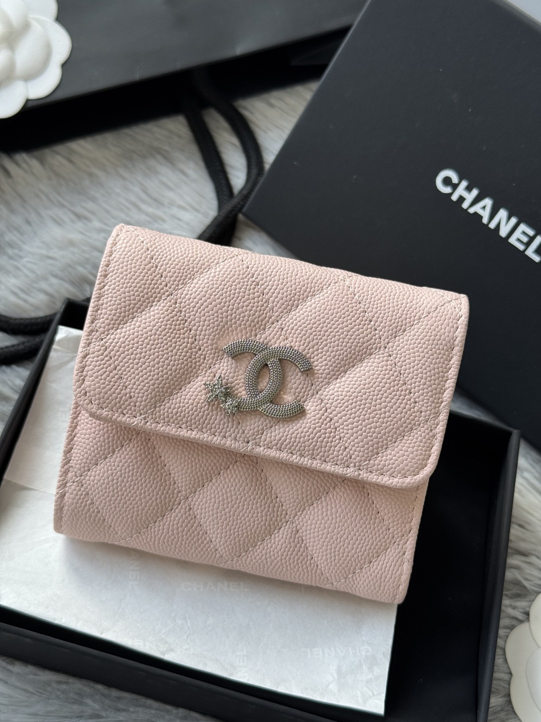 秋季五角星デザインの高品質三折財布