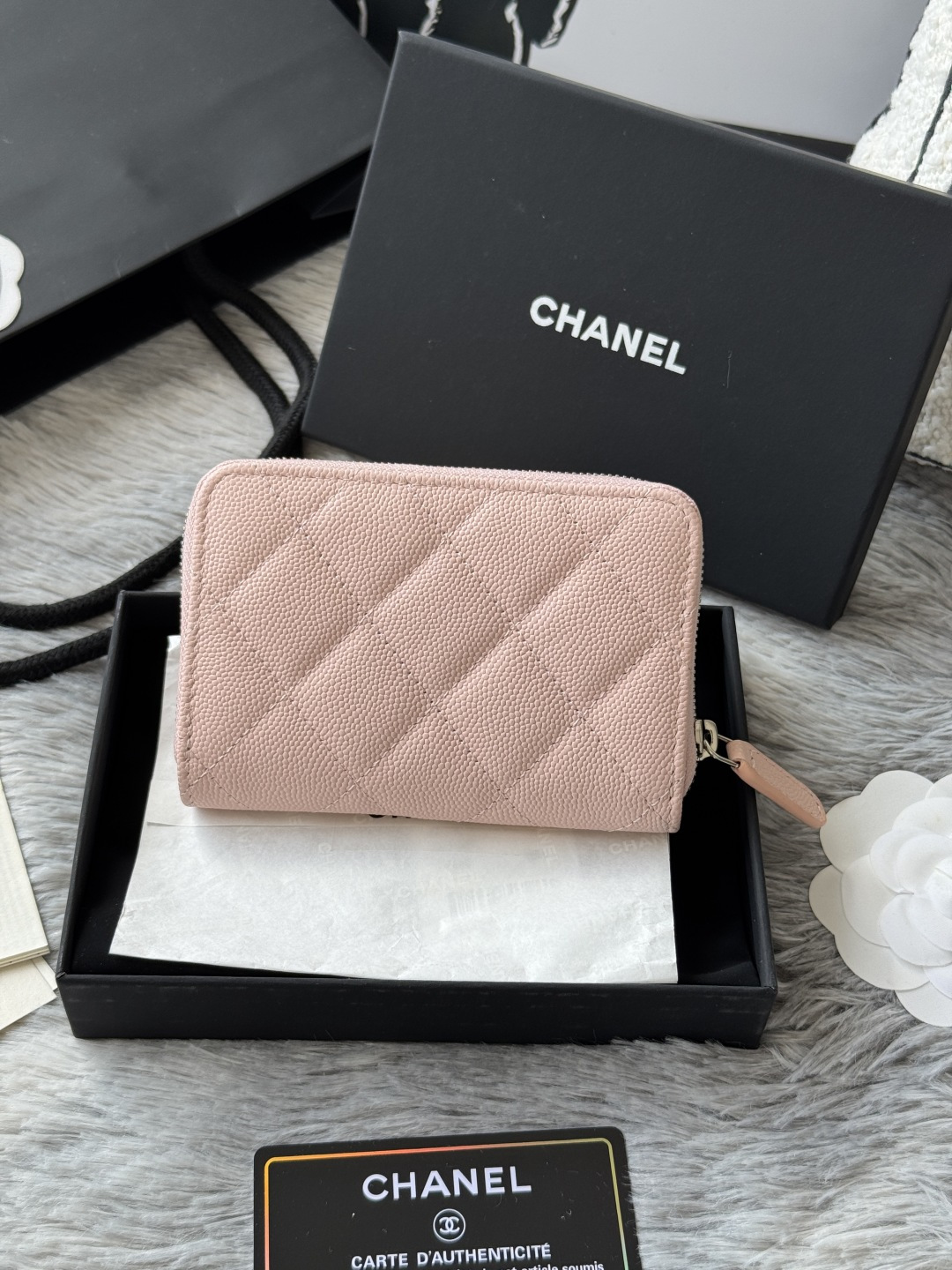Chanel 内里有拉链小香小拉链卡包