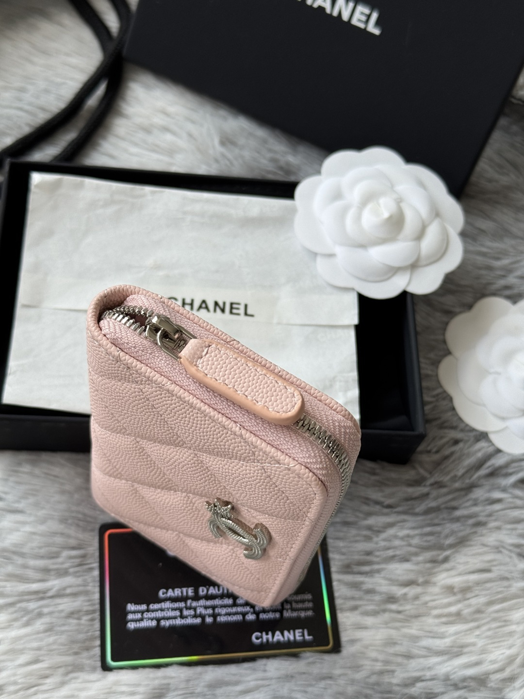 Chanel 内里有拉链小香小拉链卡包