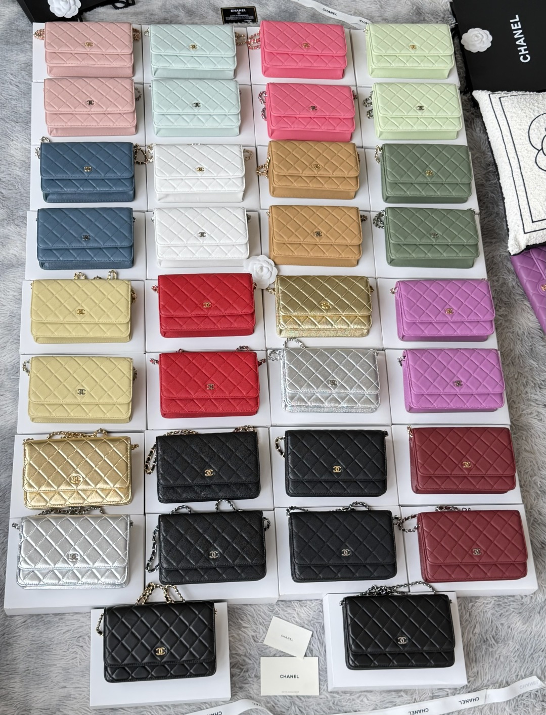 NO:920163,woc A second generation fortune bag chanel second generation woc magnetic buckle 34 colors color combination chart, chanel wallet, chanel, wallets19860909woc A 二代 发财包 chanel 二代woc 磁吸扣 34个颜色 颜色组合图,chanel钱包,chanel,wallets,欧美剧