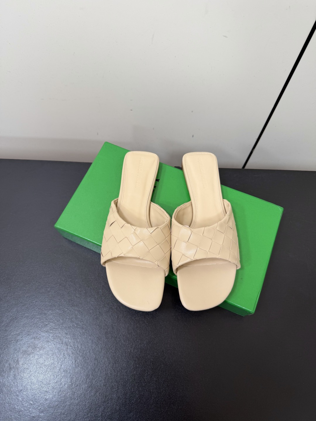 BOTTEGA VENETA Beige Livia Woven Mules
