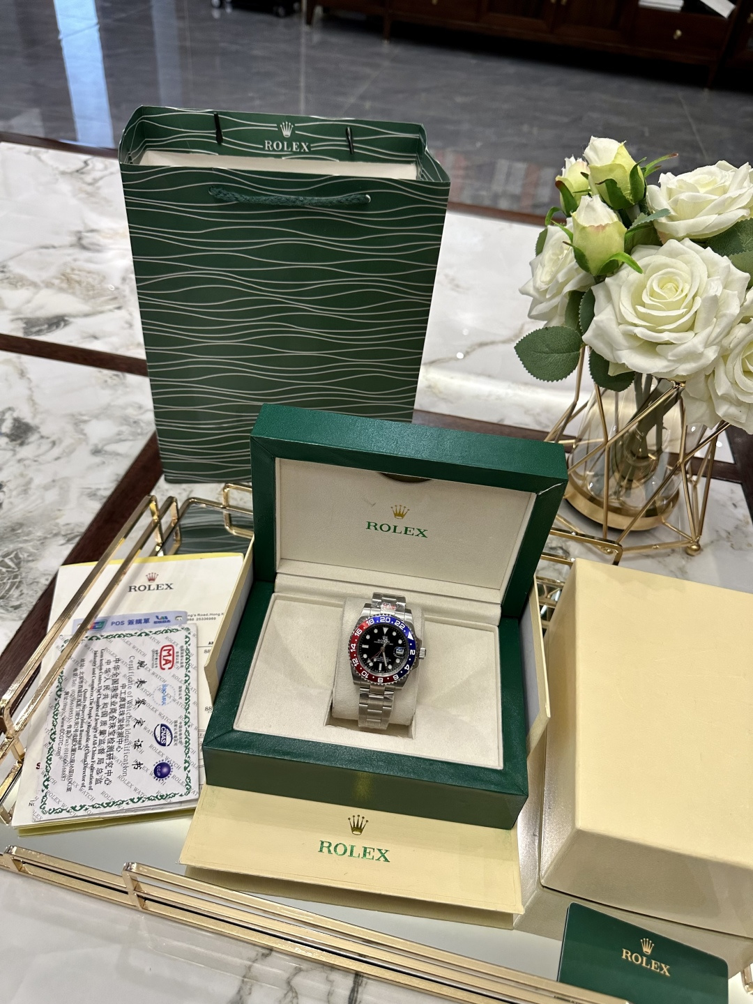 Rolex Classic Style Men's Automatic Mechanical Watch with Ceramic Bezel