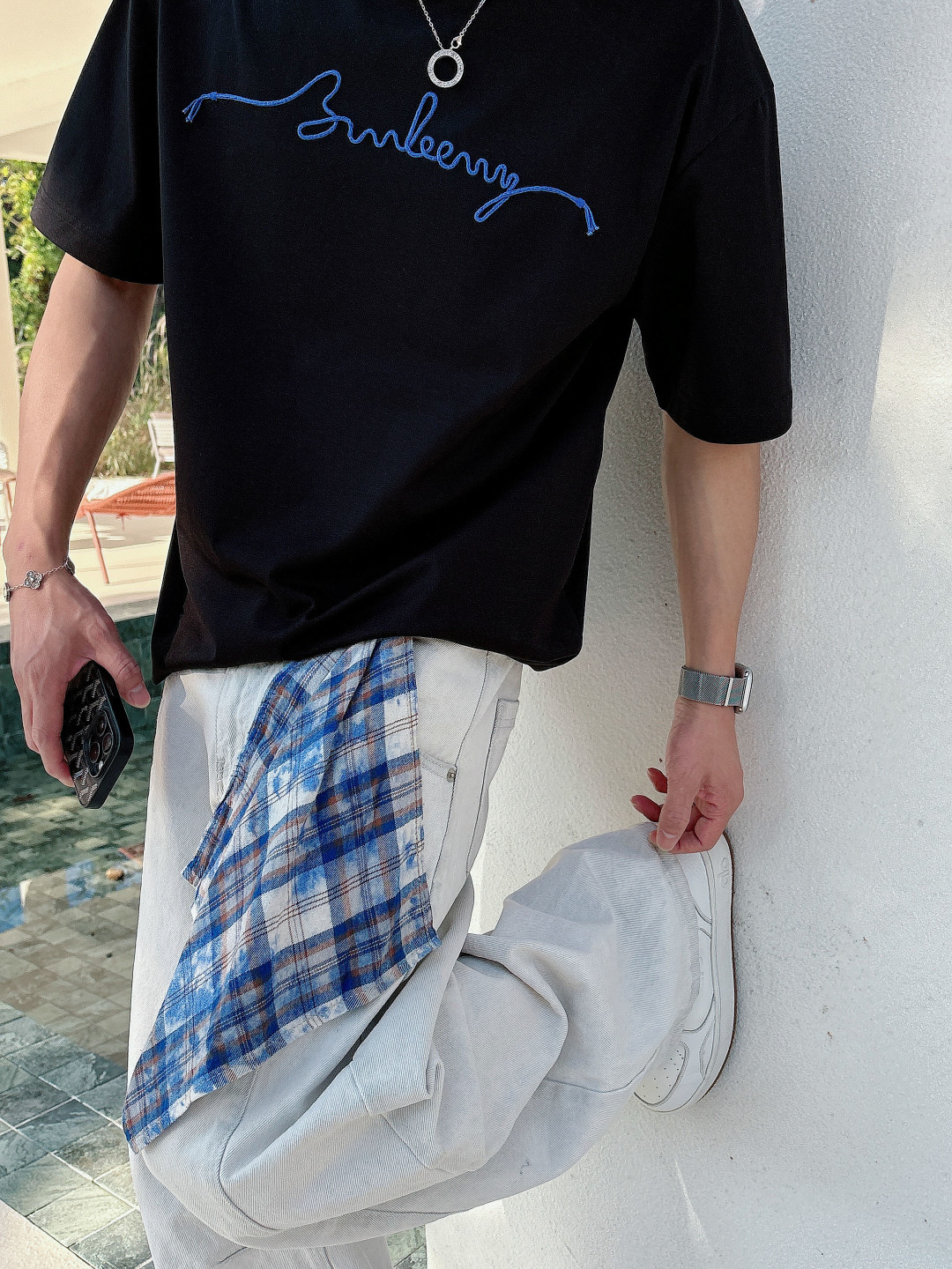 巴宝莉#BUR 2026春夏新款首发专柜最新款短袖圆领T恤 高端订制 设计前卫时尚！品牌logo重工艺设